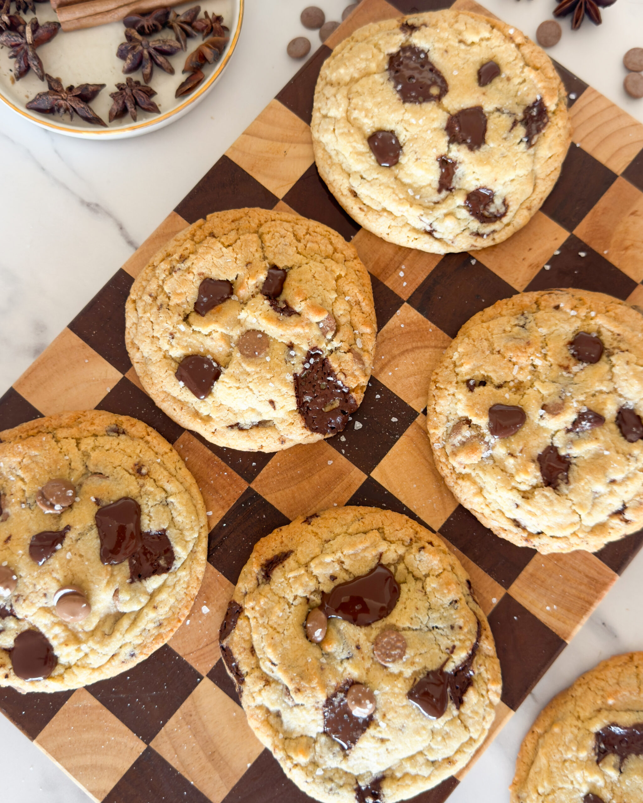 chocolate chip cookies on tray