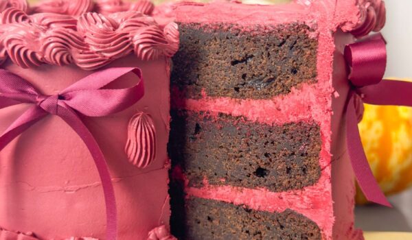Burgundy Cake Slice