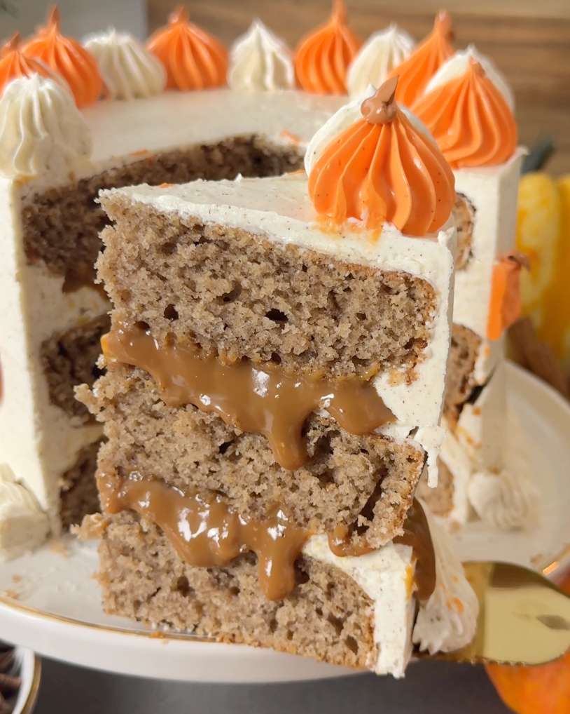 Spiced Toffee Cake with Cinnamon Buttercream